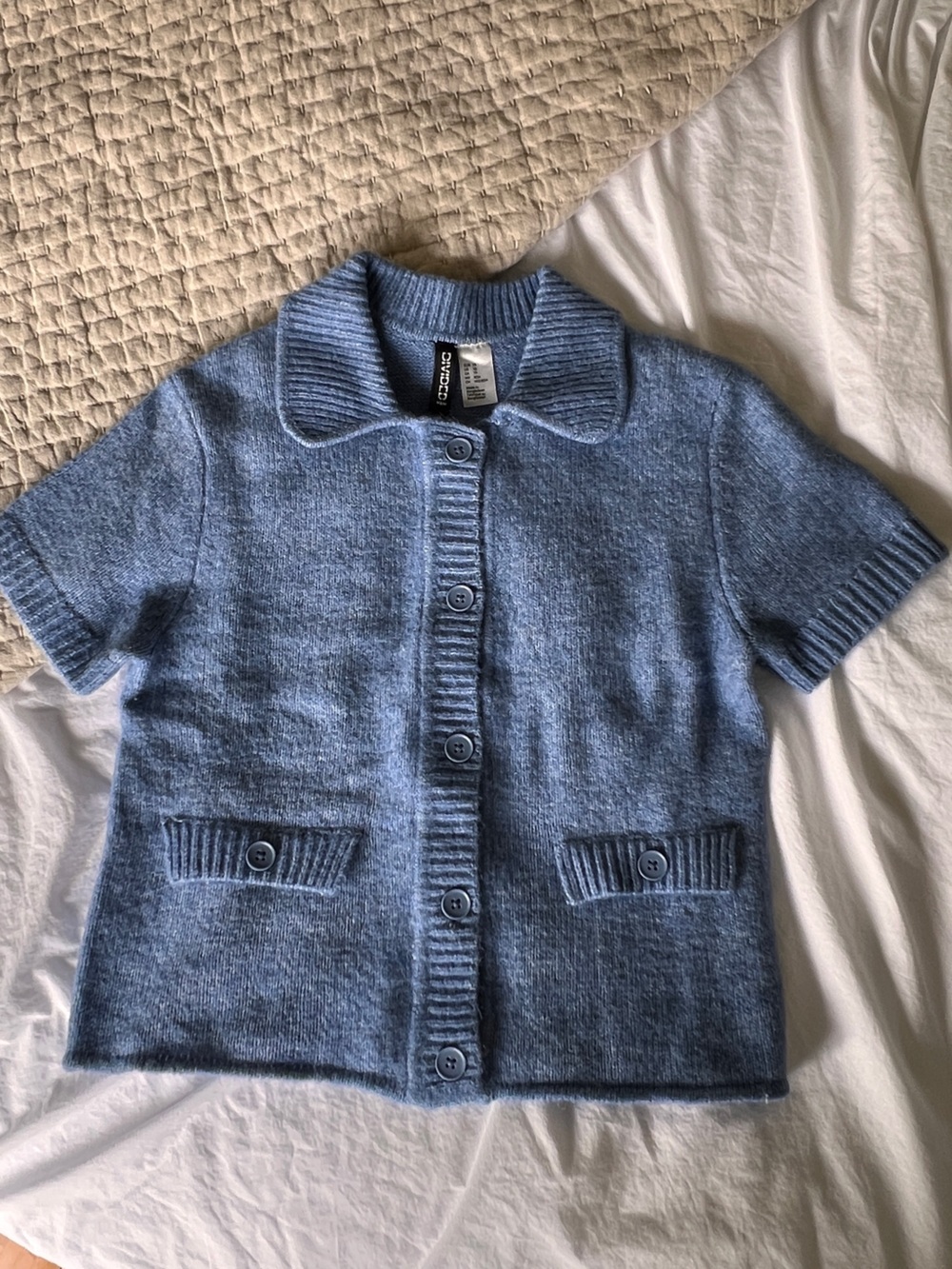 Divided Light Blue Button-Up Cardigan Sweater